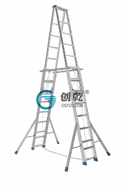 青島客戶采購10米焊接人字升降梯，指定創(chuàng)乾